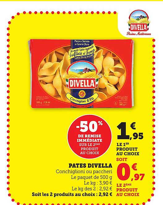 PATES DIVELLA Conchiglioni ou paccheri