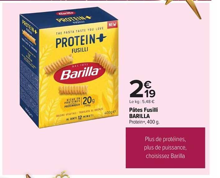 Pâtes Fusilli BARILLA