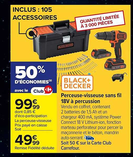 Perceuse-visseuse sans fil 18V à percussion