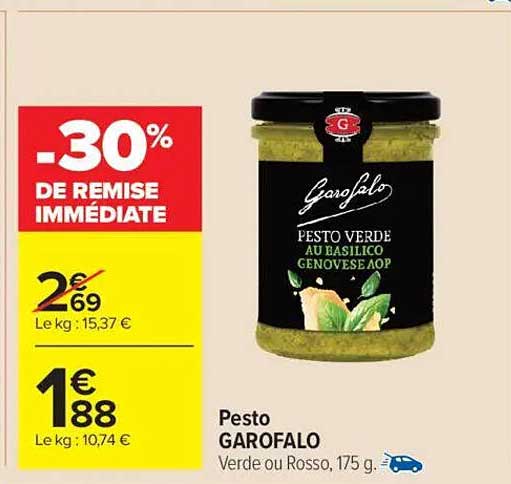 Pesto GAROFALO Verde ou Rosso, 175 g