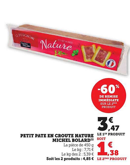 PETIT PATE EN CROUTE NATURE MICHEL BOLARD