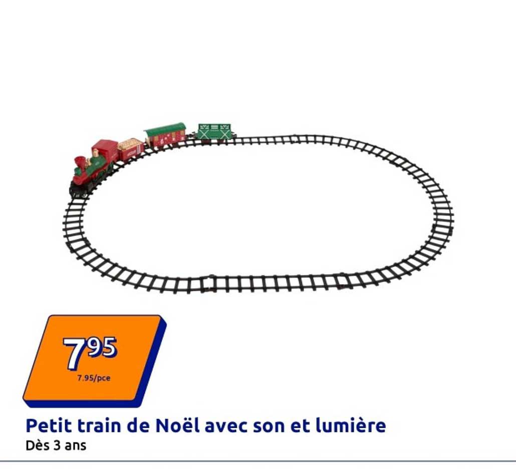 Petit train de Noël avec son et lumière