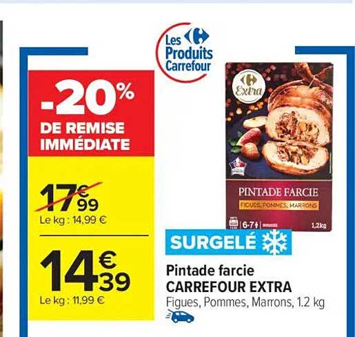 Pintade farcie CARREFOUR EXTRA