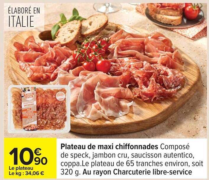 Plateau de maxi chiffonnades