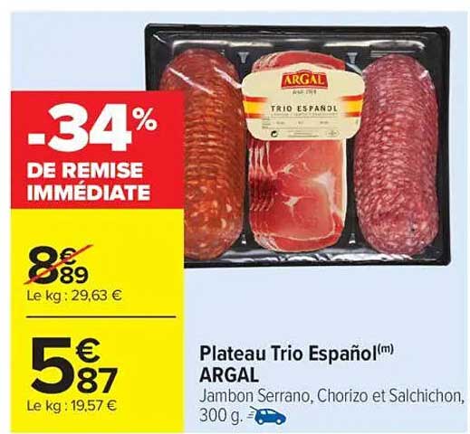 Plateau Trio Español(m) ARGAL