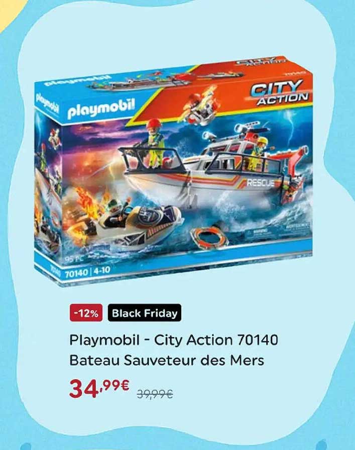 Playmobil - City Action 70140 Bateau Sauveur des Mers