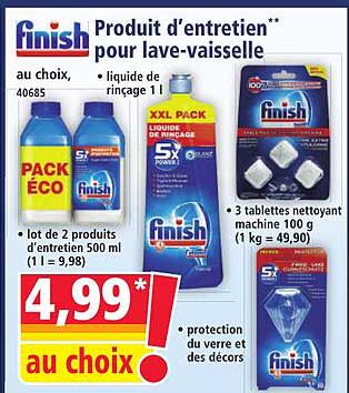 Produit d’entretien** pour lave-vaisselle