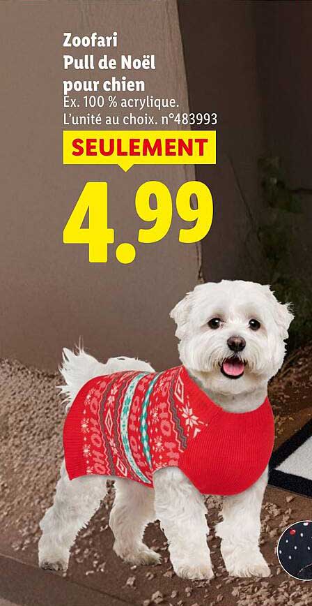 Pull de Noël pour chien