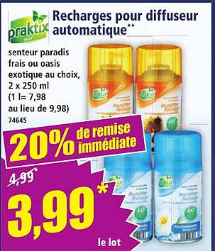 Recharges pour diffuseur automatique