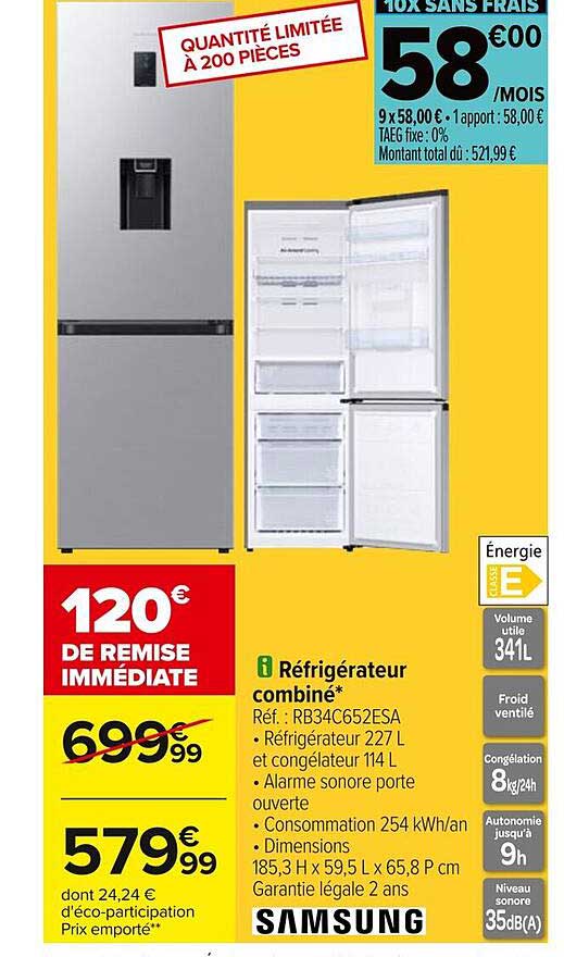 Réfrigérateur combiné*