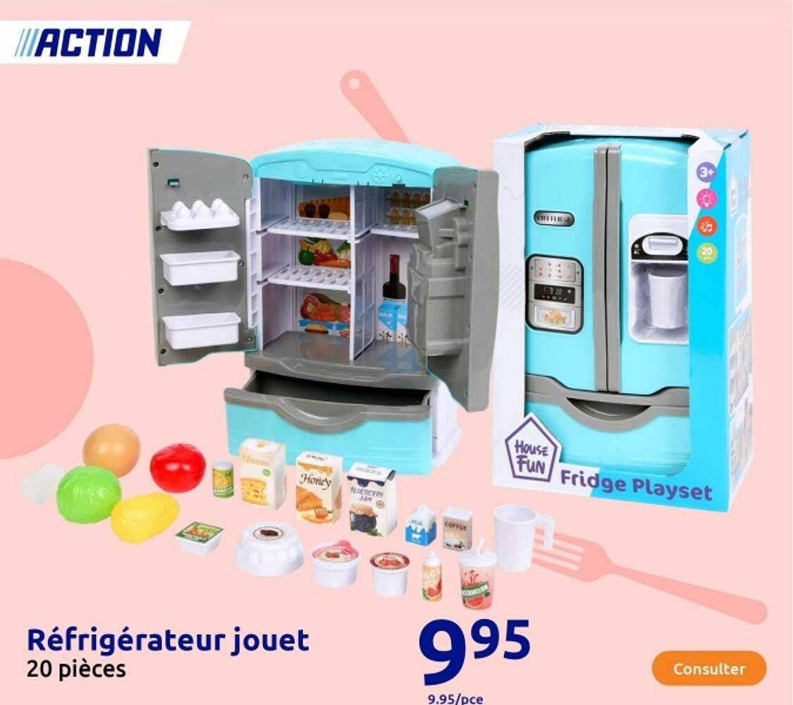 Réfrigérateur jouet 20 pièces