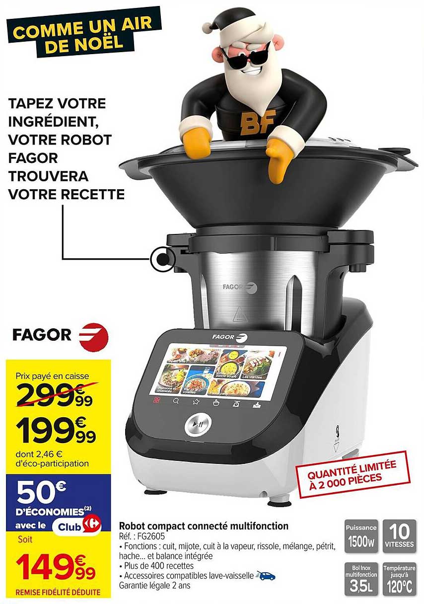 Robot compact connecté multifonction