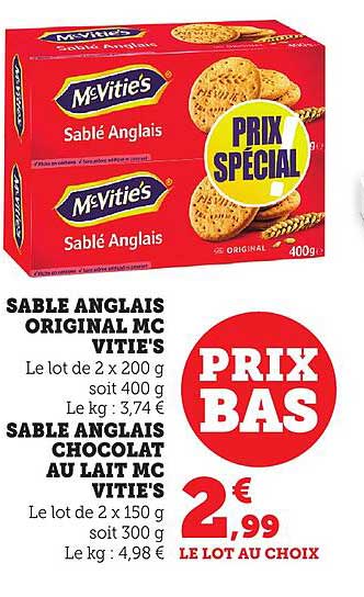 SABLE ANGLAIS ORIGINAL MC VITIE'S