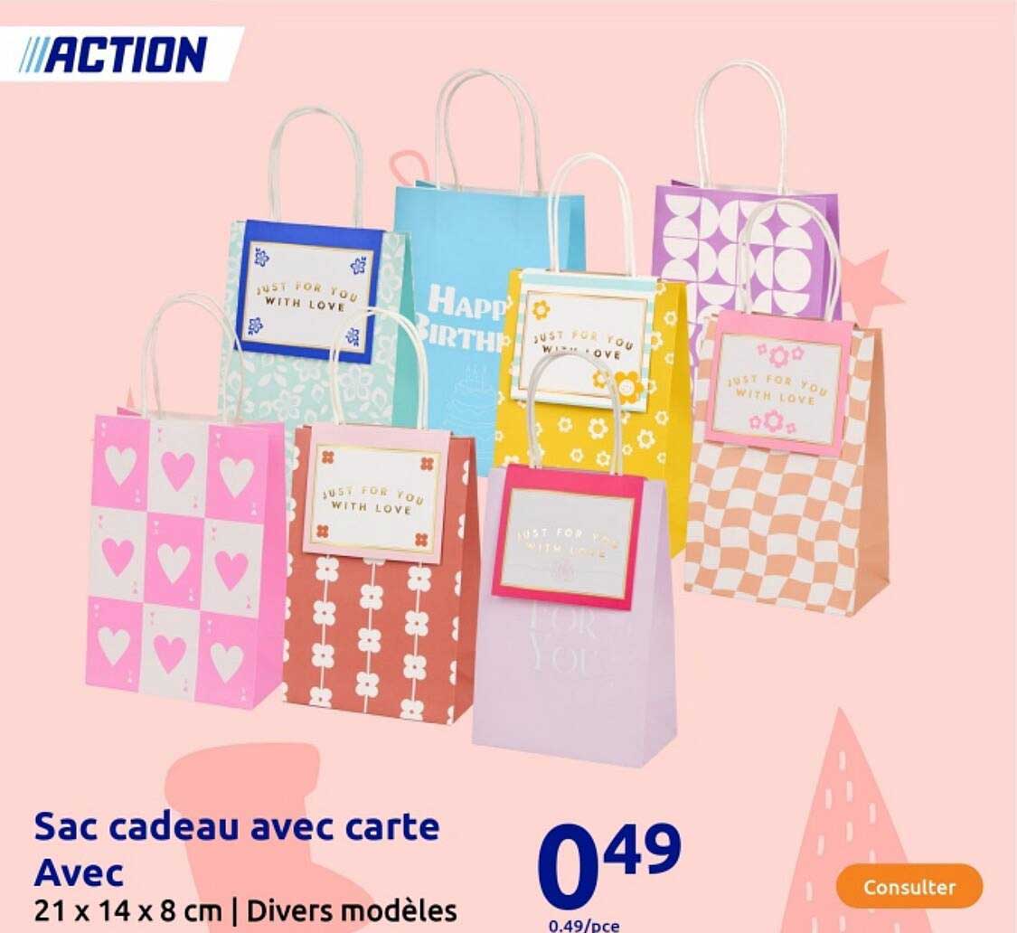 Sac cadeau avec carte