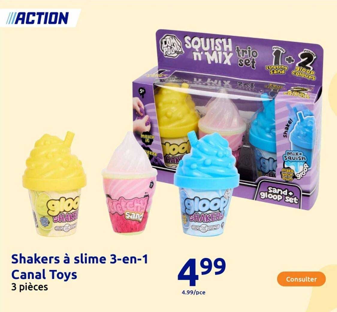 Shakers à slime 3-en-1 Canal Toys