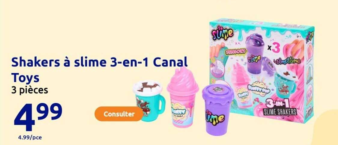 Shakers à slime 3-en-1 Canal Toys