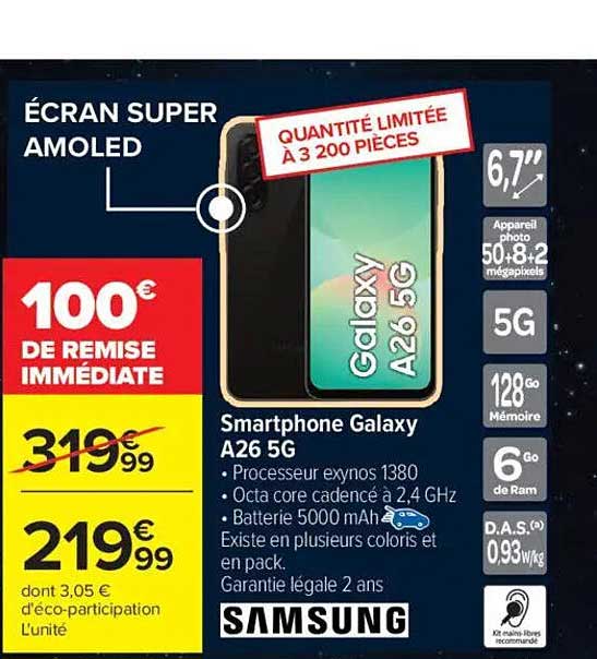 Smartphone Galaxy A26 5G