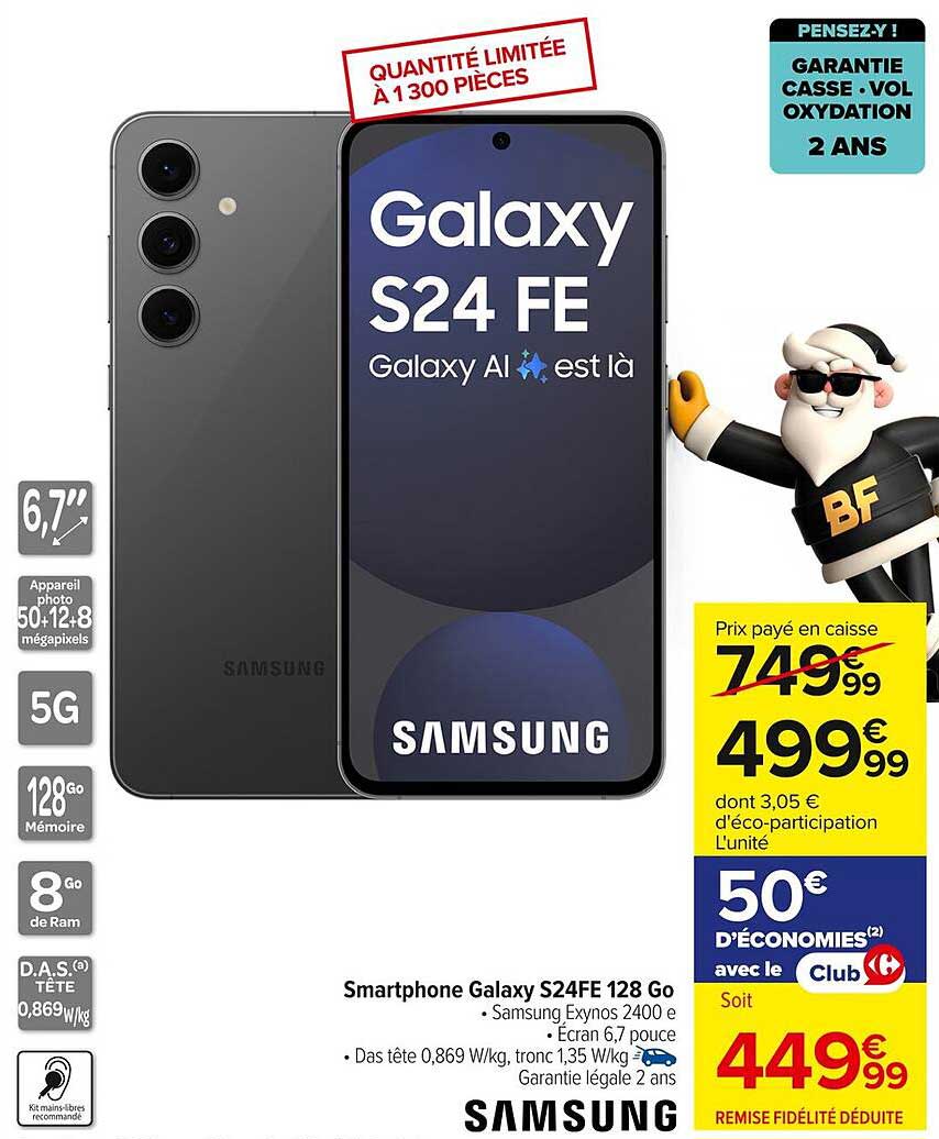 Smartphone Galaxy S24 FE 128 Go