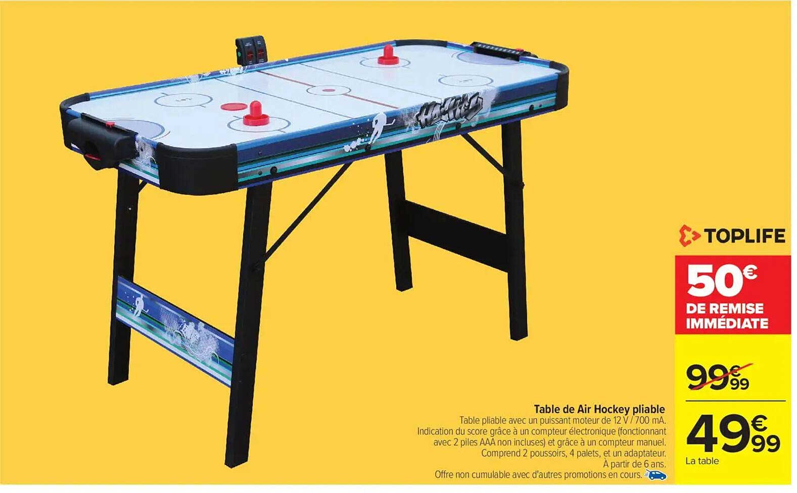 Table de Air Hockey pliable