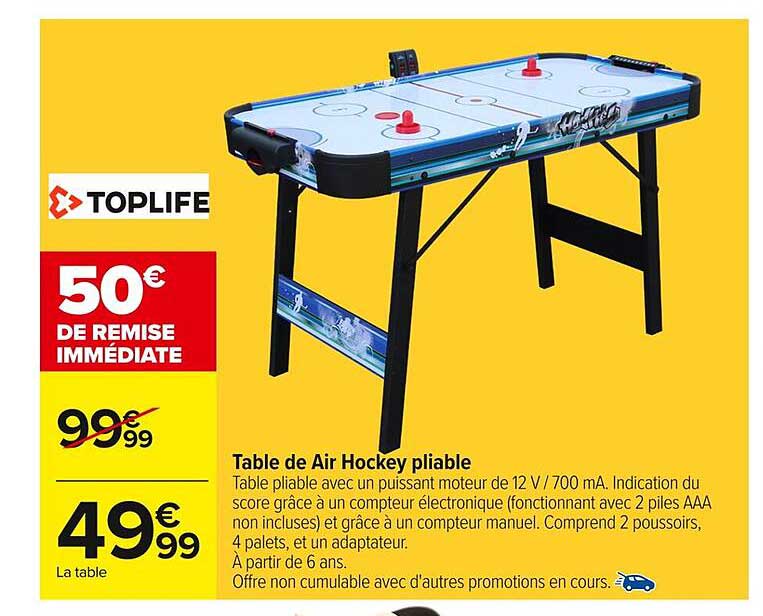 Table de Air Hockey pliable