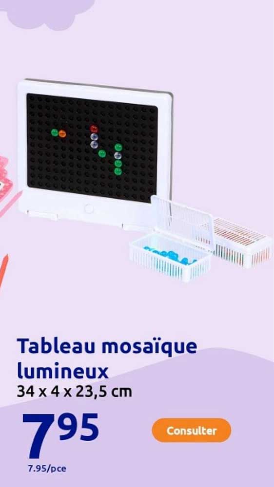 Tableau mosaïque lumineux