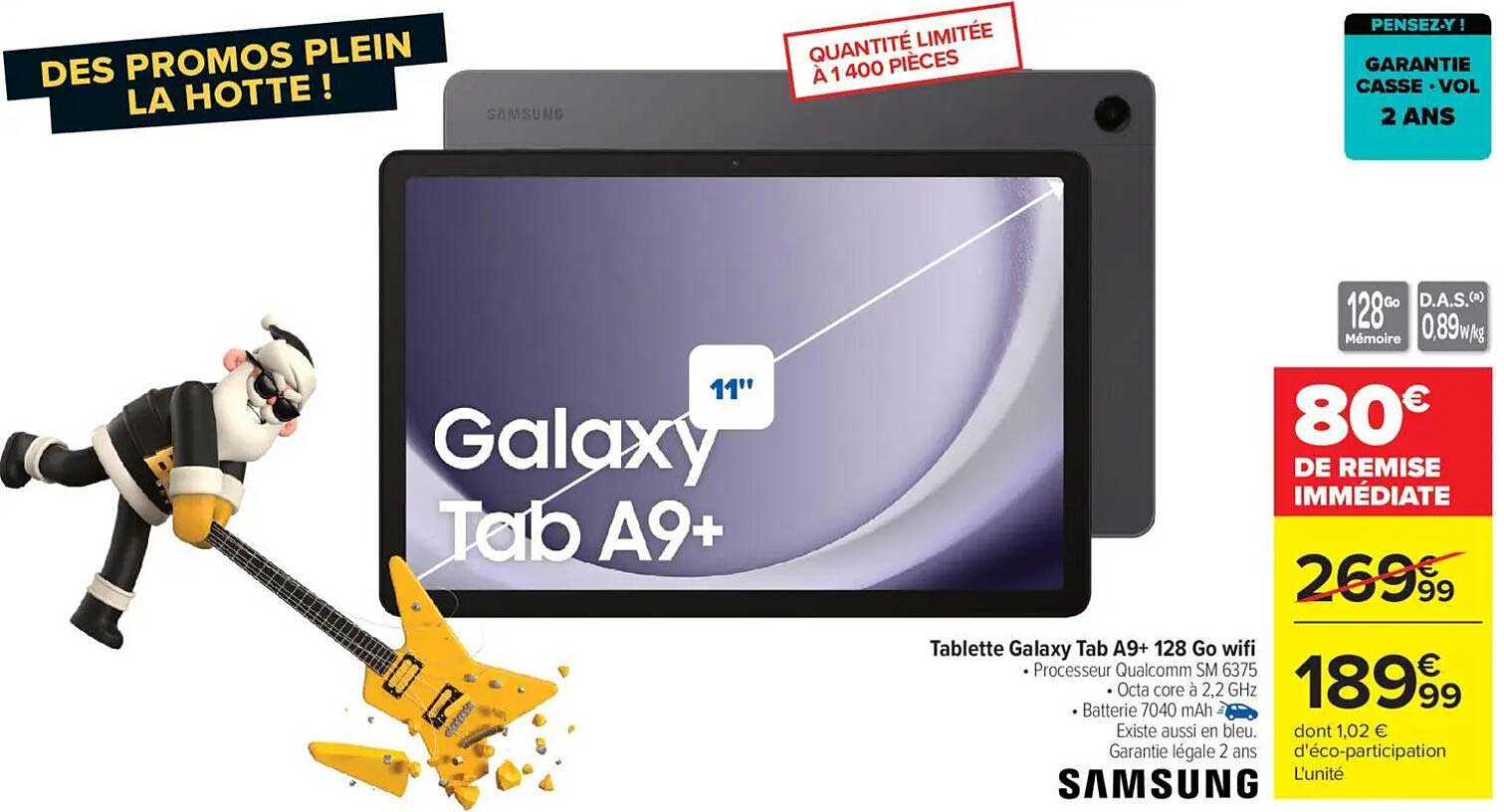 Tablette Galaxy Tab A9+ 128 Go wifi