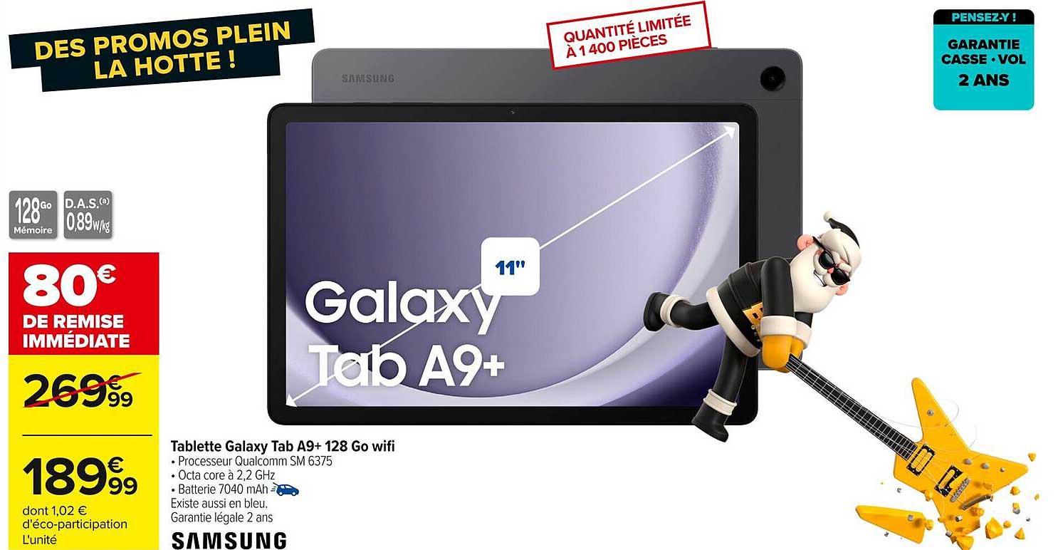 Tablette Galaxy Tab A9+ 128 Go wifi
