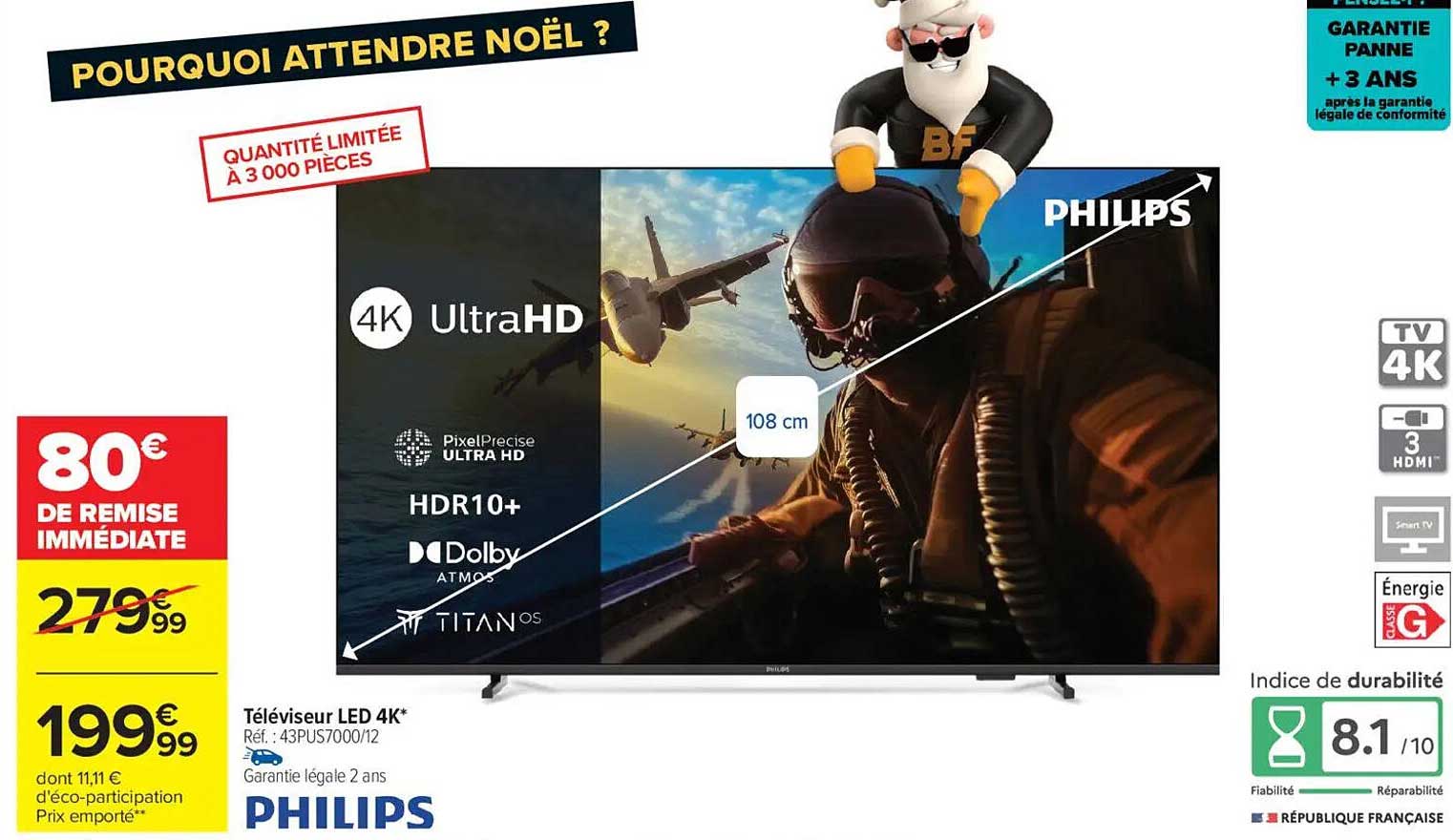 Téléviseur LED 4K*