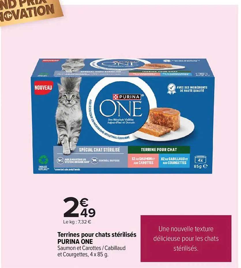 Terrines pour chats stérilisés PURINA ONE
