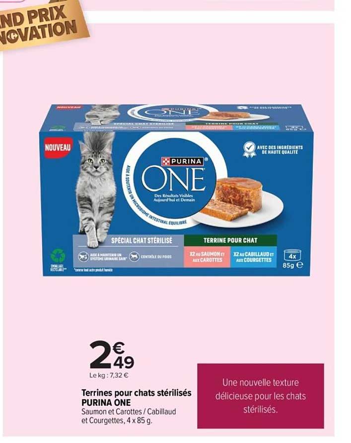 Terrines pour chats stérilisés PURINA ONE