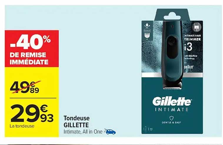 Tondeuse GILLETTE Intimate, All in One