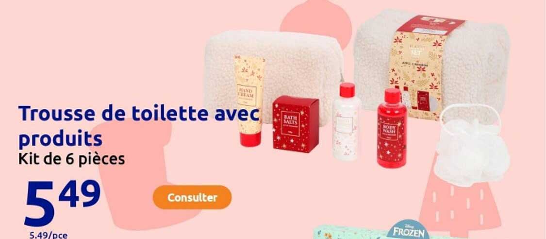 Trousse de toilette avec produits