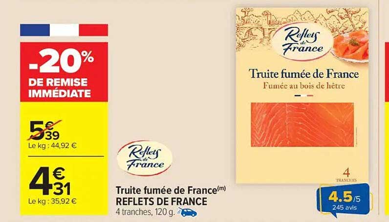 Truite fumée de France