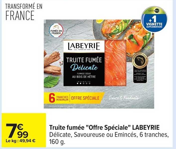Truite fumée "Offre Spéciale" LABEYRIE