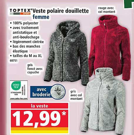 Veste polaire douillette femme