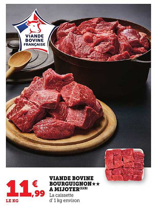 VIANDE BOVINE BOURGUIGNON★★ A MIJOTER