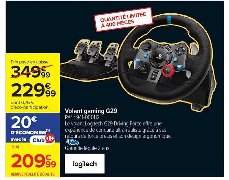 Volant gaming G29