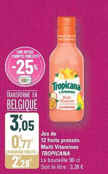 Jus de 12 fruits pressés Multi Vitamines TROPICANA