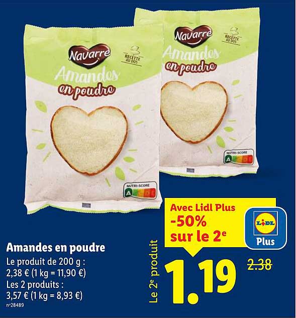 Amandes en poudre