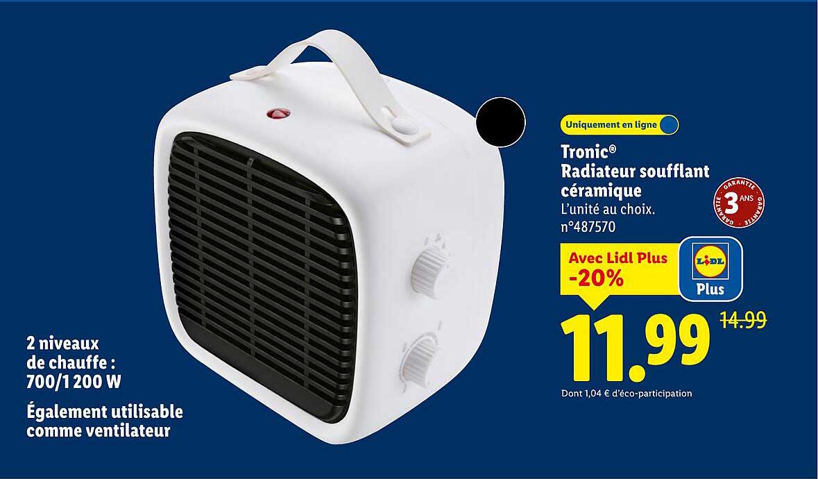 Radiateur Soufflant Ceramique Lidlnull