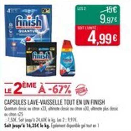 CAPSULES LAVE-VAISSELLE TOUT EN UN FINISH