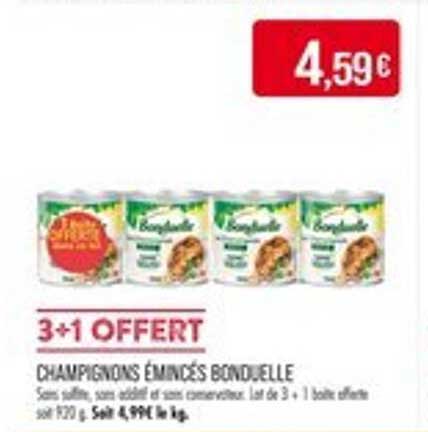 CHAMPIGNONS ÉMINCÉS BONDUELLE