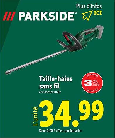 Parkside Taille-haies sans fil