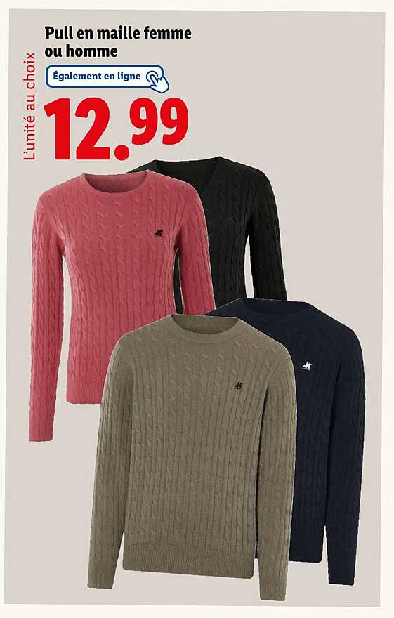 Pull en maille femme ou homme