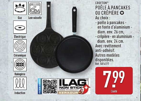CROFTON POÊLE À PANCAKES OU CRÊPIÈRE