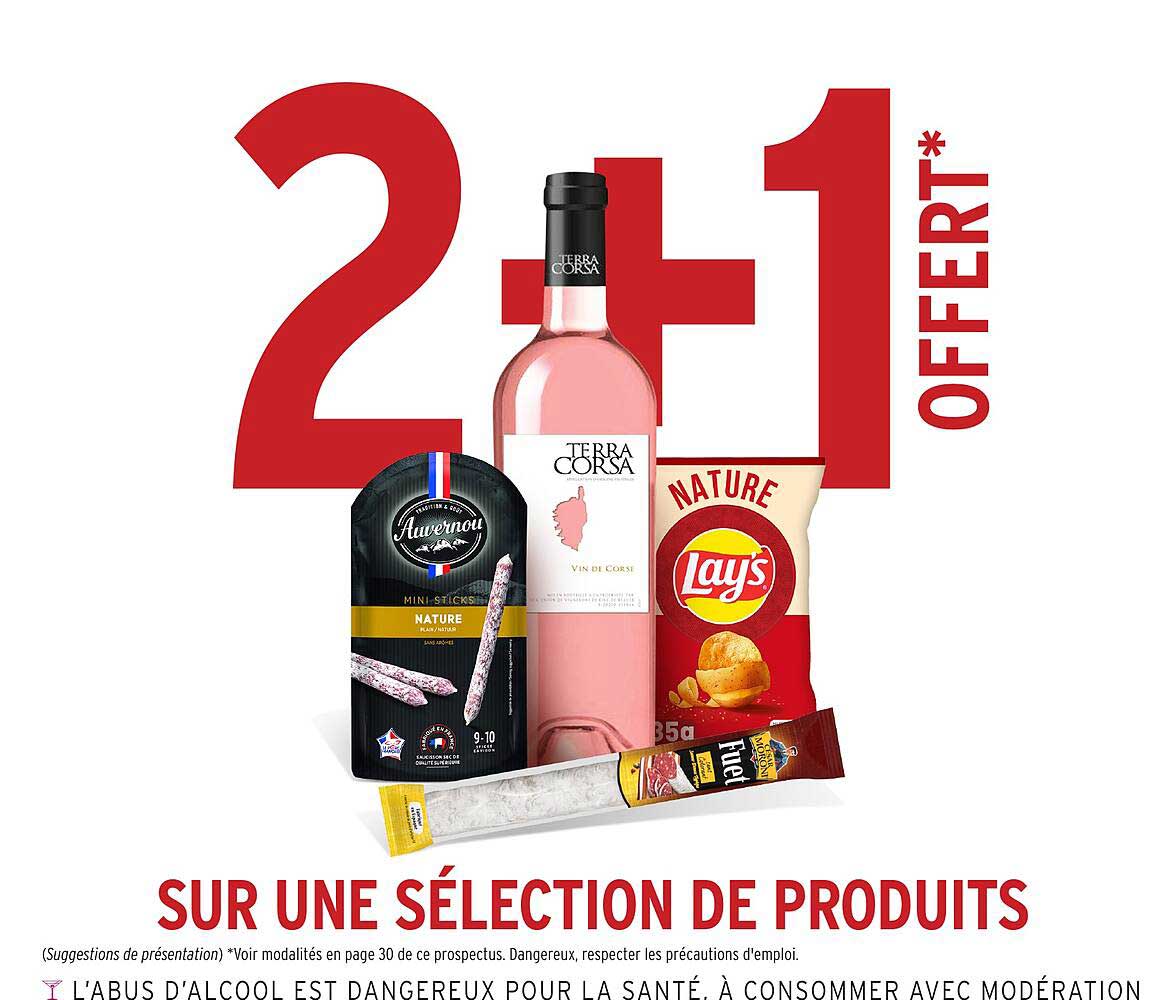 2+1 OFFERT* SUR UNE SÉLECTION DE PRODUITS