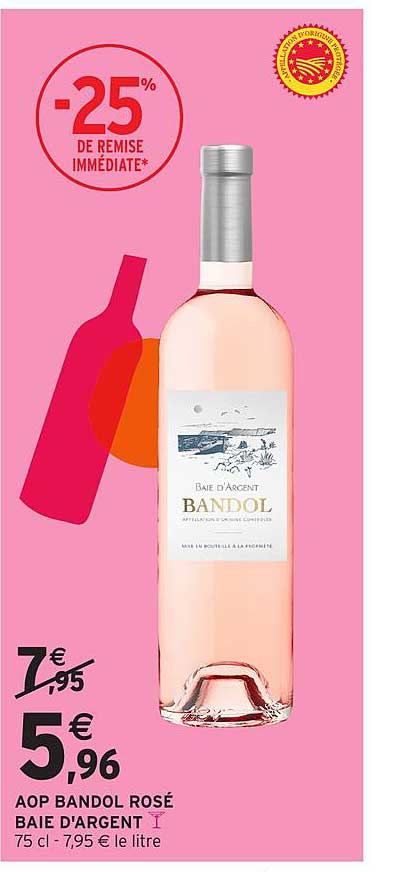 AOP BANDOL ROSÉ BAIE D'ARGENT