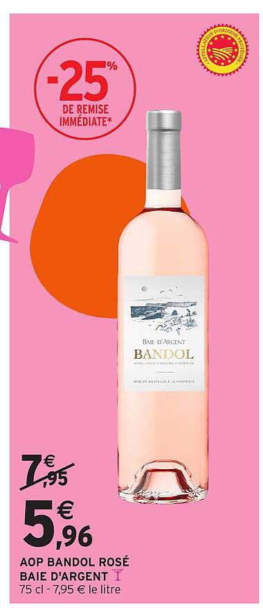 AOP BANDOL ROSÉ BAIE D'ARGENT