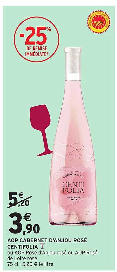 AOP CABERNET D'ANJOU ROSÉ CENTIFOLIA