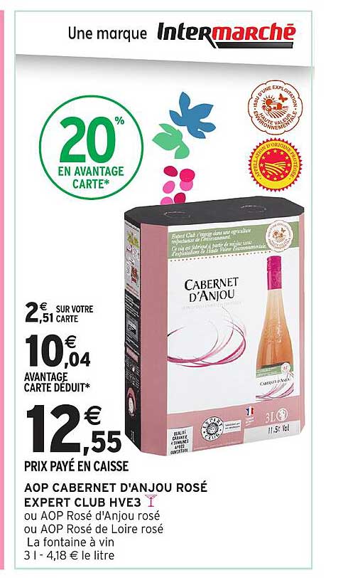 AOP CABERNET D'ANJOU ROSÉ EXPERT CLUB HVE3